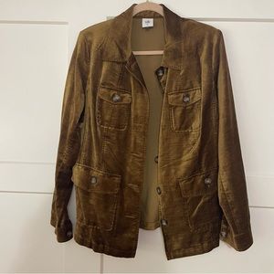 Cabi size medium gold velvet jacket